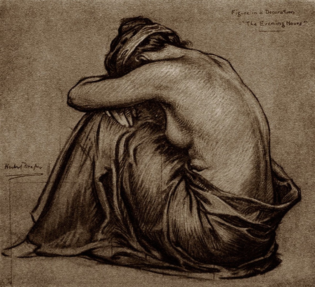 "Drawing. Nude" by Herbert James Draper