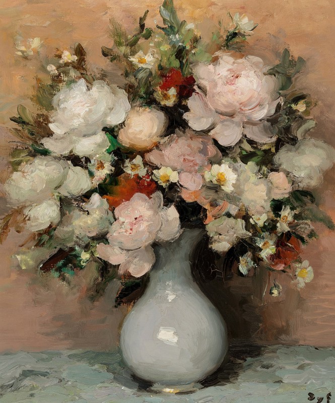 "Painting. Flowers" by Marcel Dyf