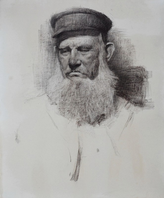 "Portret" by Cătălin Graur, 2016, 600x500mm, Russian sauce pe hârtie