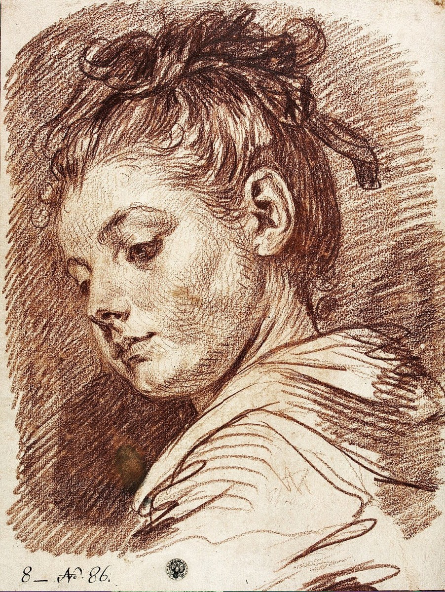 "Drawing. Portrait" by Jean-Baptiste Greuze