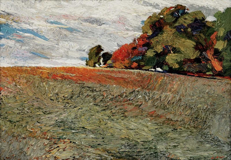 "Landscape. Transilvania" by Anatol Ghimpu, 2005, 420x600mm, oil on canvas