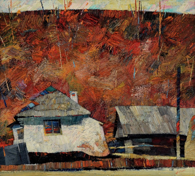 "Этюд. Марамуреш" by Анатол Гимпу, 2000, 620x680mm, масло / холст