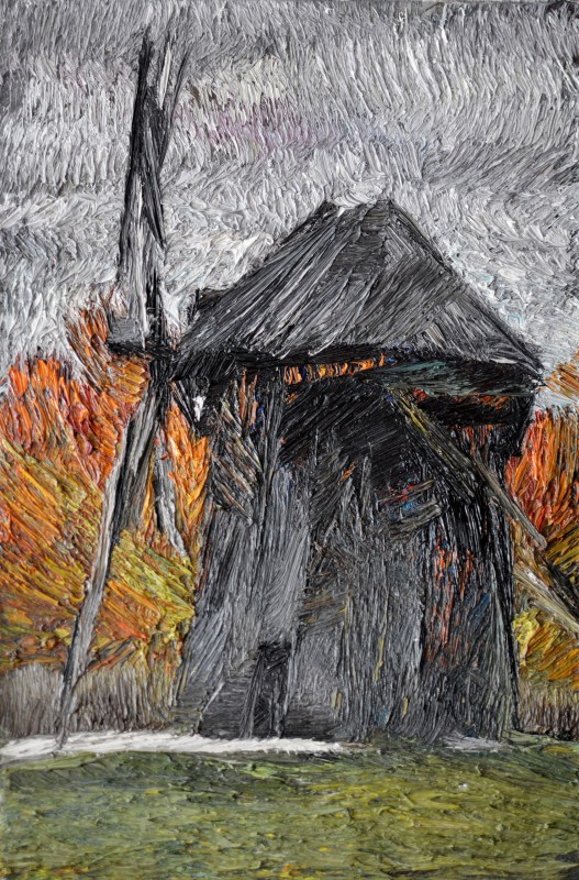 "Windmill" by Ion Golubei, 2015, 300x200mm, oil on canvas