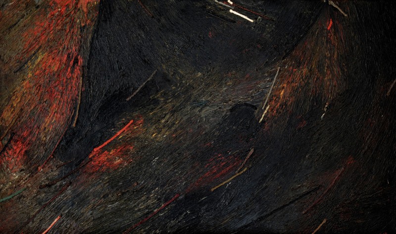 "Durere (Pain)" by Anatol Ghimpu, 1995, 700x1180mm, oil on canvas