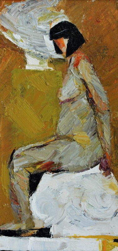 "Studiu. Nud" by Родиcа Дубасари, 2013, 400x200mm, масло / холст