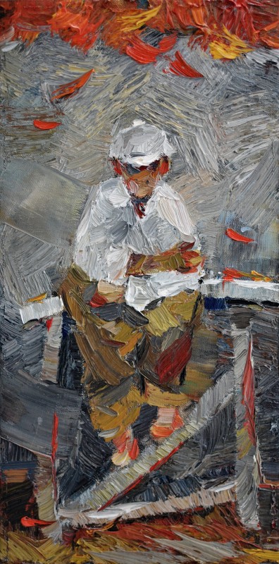 "Figură" by Ștefan Mocanu, 2020, oil on canvas
