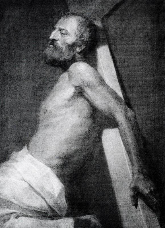 "Desen. Nud. De lungă durată" by Maxim Romaniuc, 700x500mm, Russian sauce pe hârtie