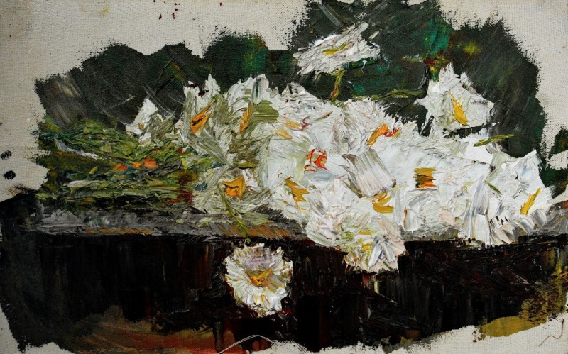 "Studiu. Natură statică. Flori" by Emilia Baltag, 2015, oil on canvas
