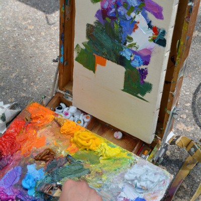 ... începutul practicii de pleinair de vară / clasa a VIII-a, a X-a și a XI-a. /