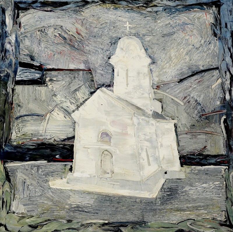 "Micuța" by Anatol Ghimpu, 1997, 630x630mm, oil on canvas