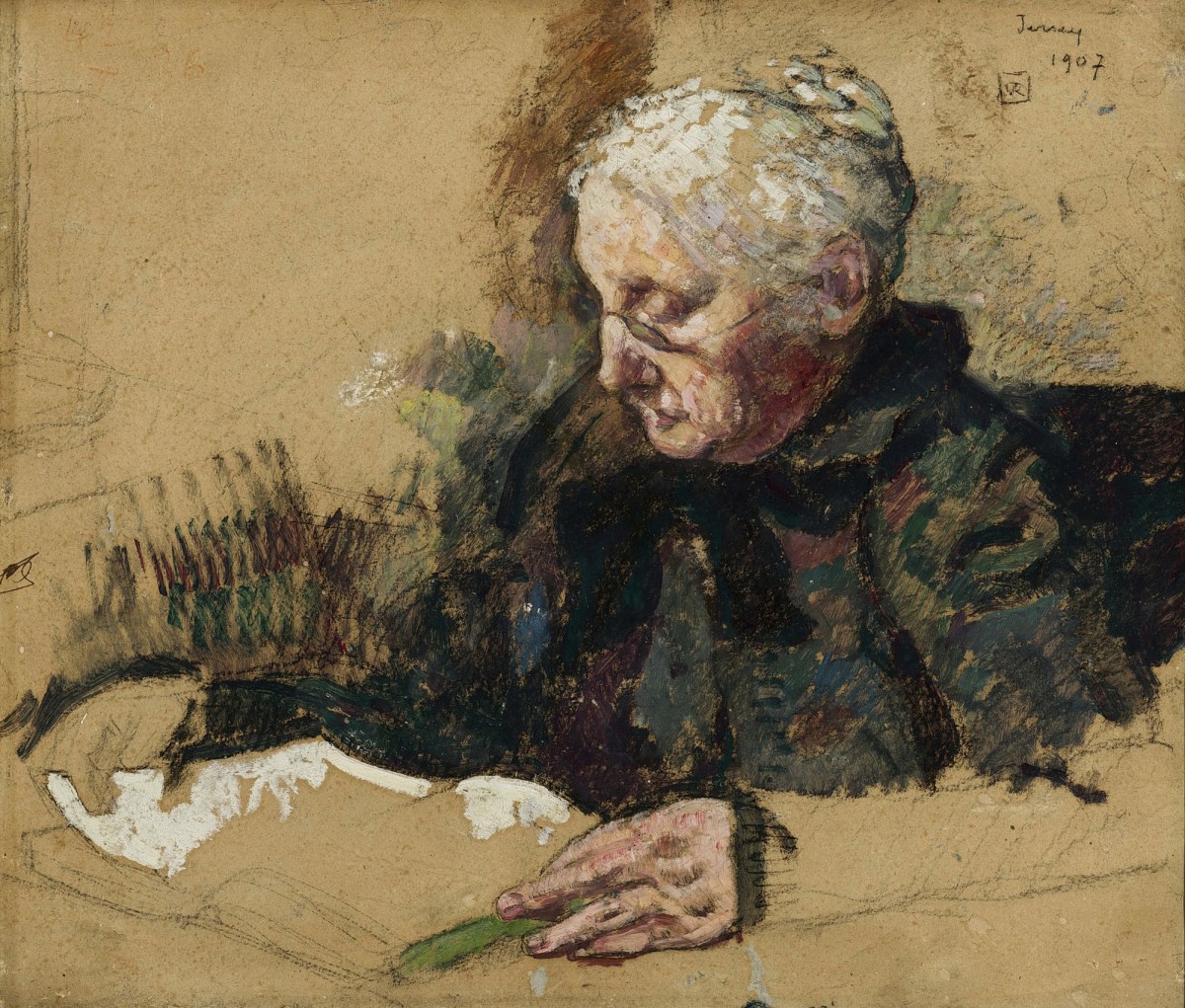 "Drawing. Portrait" by Théo van Rysselberghe
