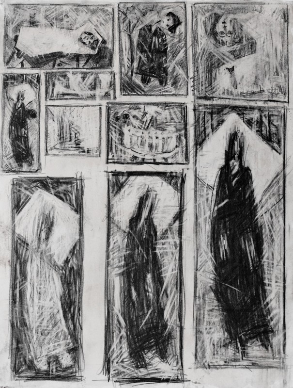"Schițe la compoziție. Rugăciune" by Кристина Демиан, 2015, 400x300mm, соус / бумага
