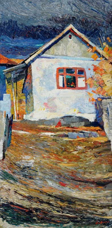 "Butuceni" by Anatol Ghimpu, 2005, 600x300, oil on canvas
