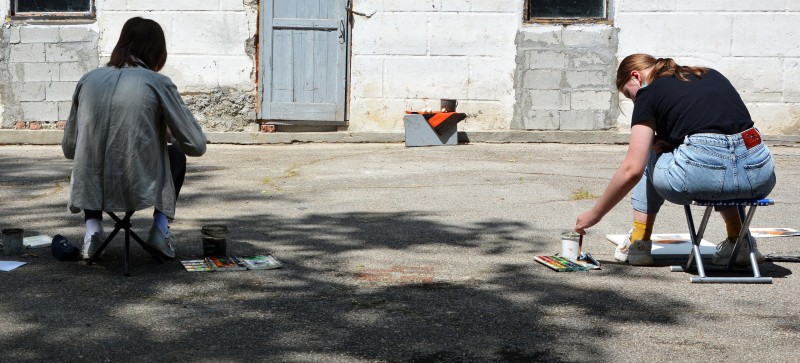 ... începutul practicii de pleinair de vară / clasa a VIII-a, a X-a și a XI-a. /