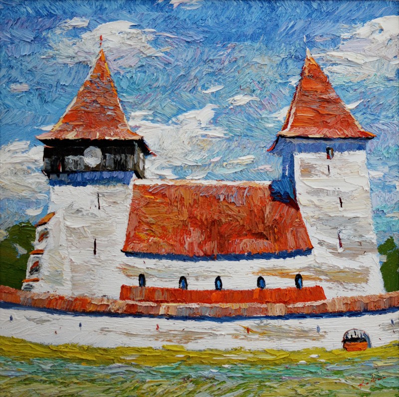 "Etude. Merghindeal" by Anatol Ghimpu, 2016, 520x520mm, oil on canvas