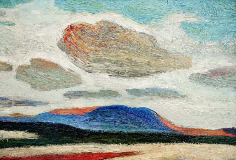 "Motiv" by Anatol Ghimpu, 1996, 380x550mm, ulei pe pânză