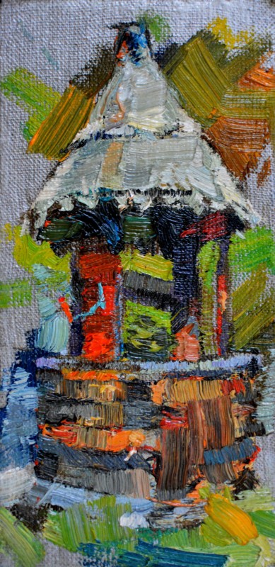 "Painting. Pleinair. Long term" by Mădălina Casian, 100x200mm, oil on canvas