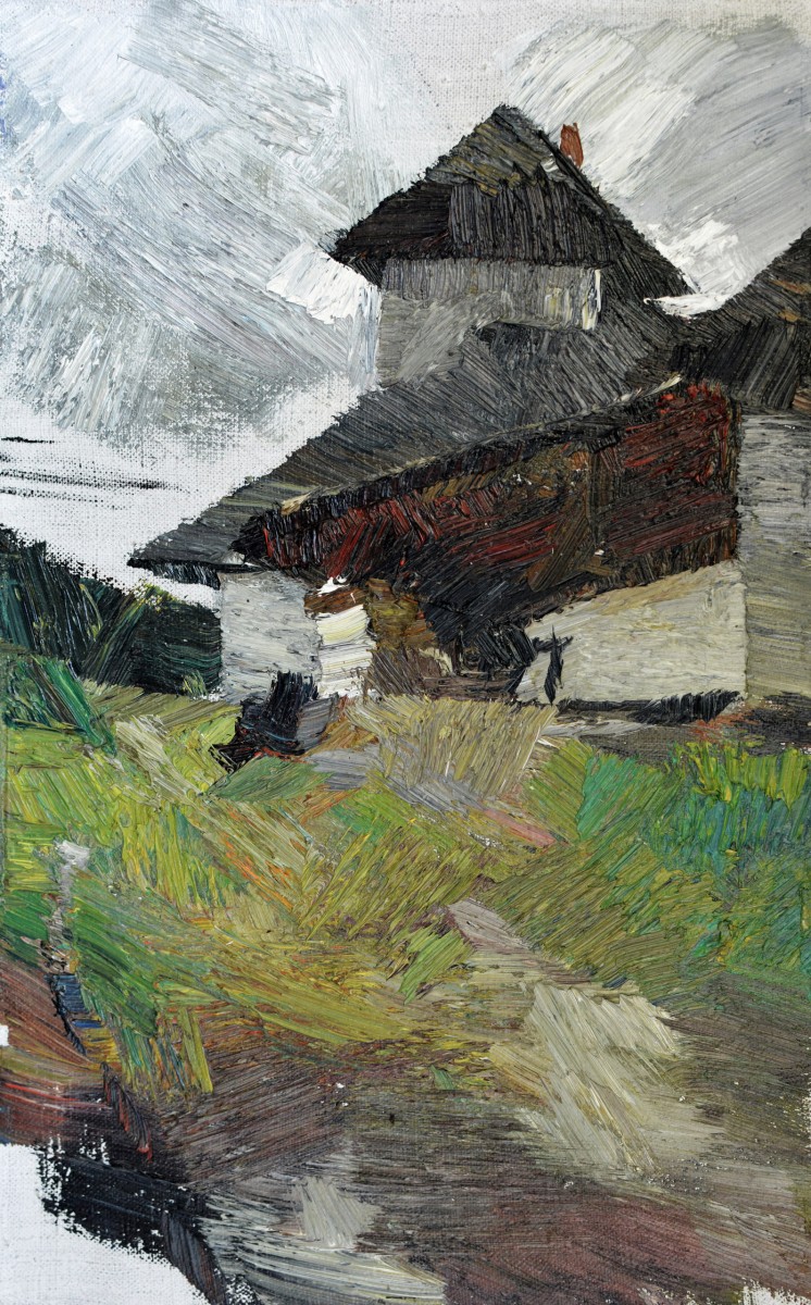 "Motiv. Dobrița" by Ion Golubei, 2016, 400x250mm, ulei pe pânză