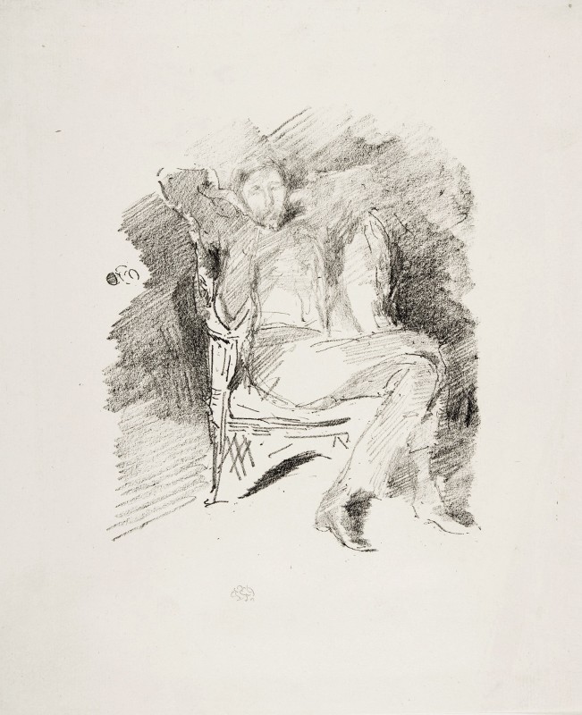 "Desen. Figură / semifigură" by James Abbott McNeill Whistler