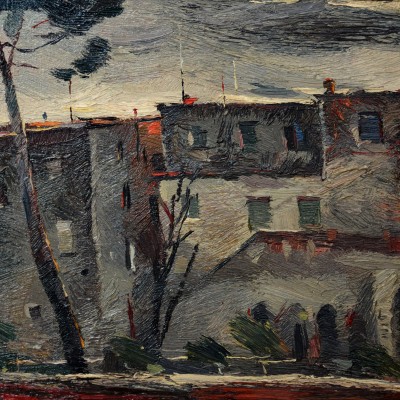 "Etude" by Anatol Ghimpu, 2001, 320x520mm, oil on canvas