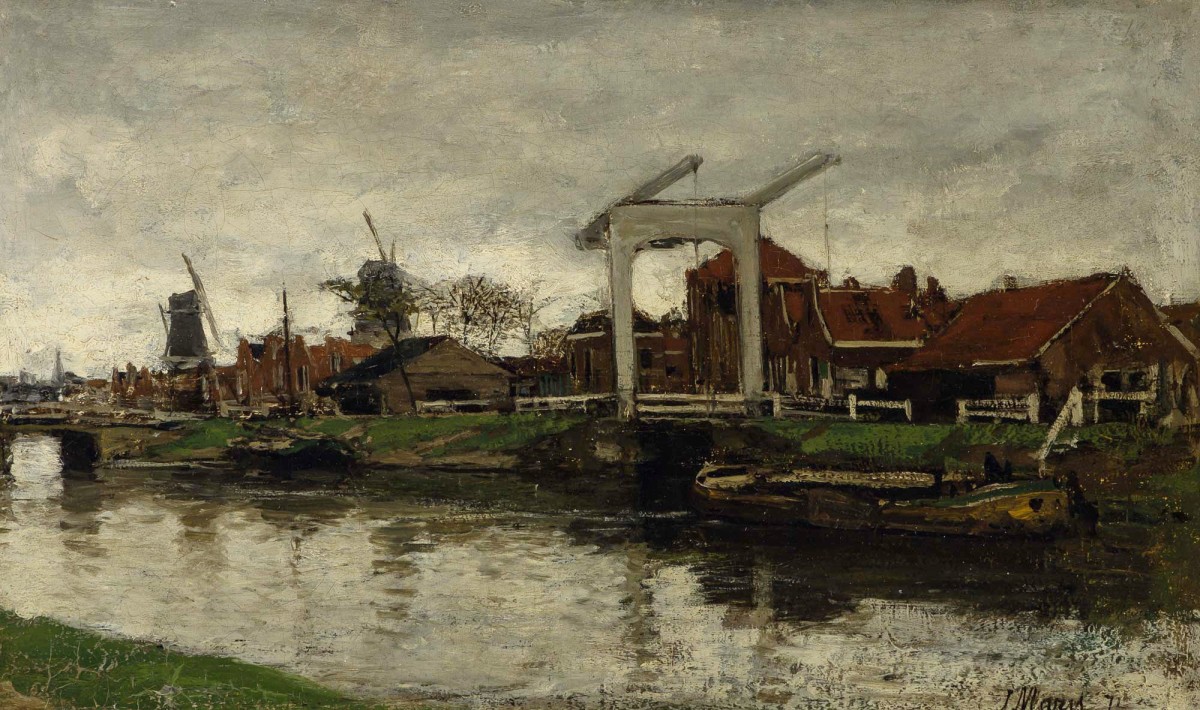 "Compoziție. Mori de vânt" by Jacob Maris