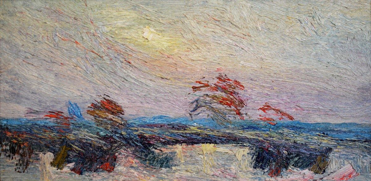 "State" by Anatol Ghimpu, 1998, 330x660mm, oil on canvas