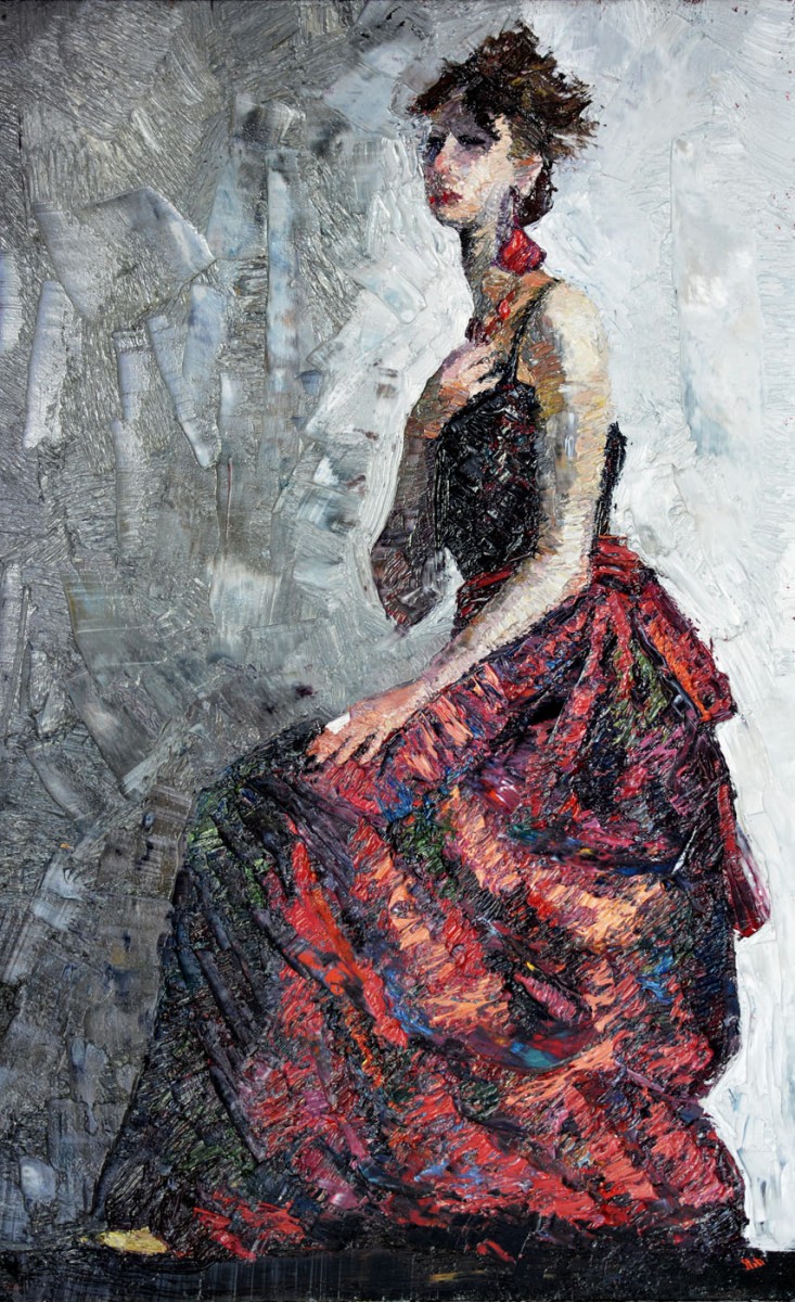 "Figură" by Nicoleta Stati, 2005, 680x420mm, ulei pe pânză