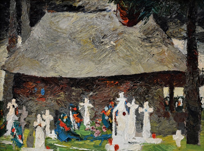 "Biserică. Rîmnicul Vîlcea" by Marina Ermurache, 2013, 300x400mm, oil on canvas