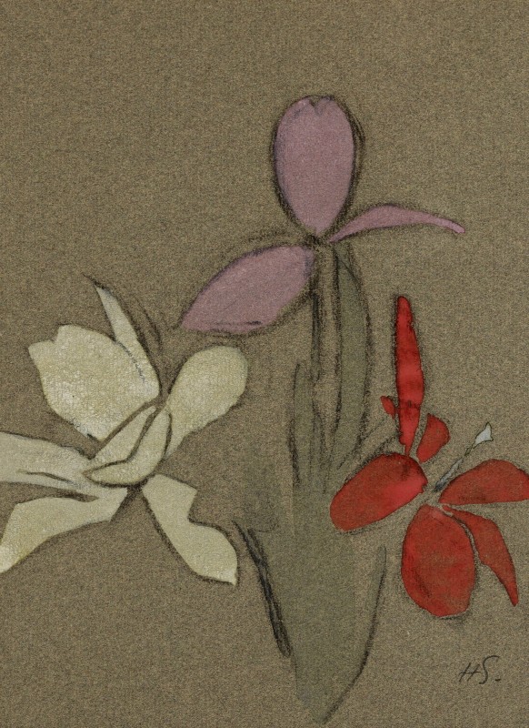 "Sketch. Flowers" by Helene Schjerfbeck
