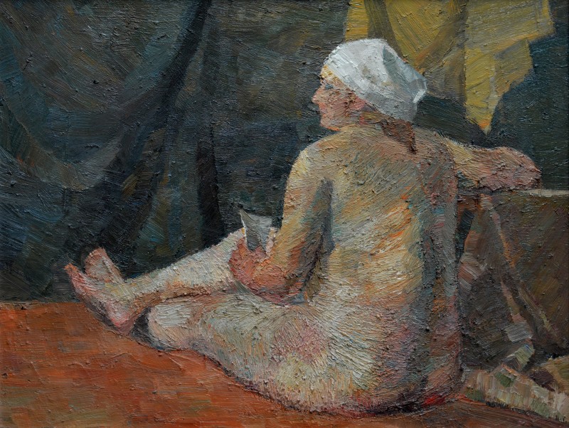 "Nud" by Nicolae Luca, 2009, 520x680mm, oil on canvas