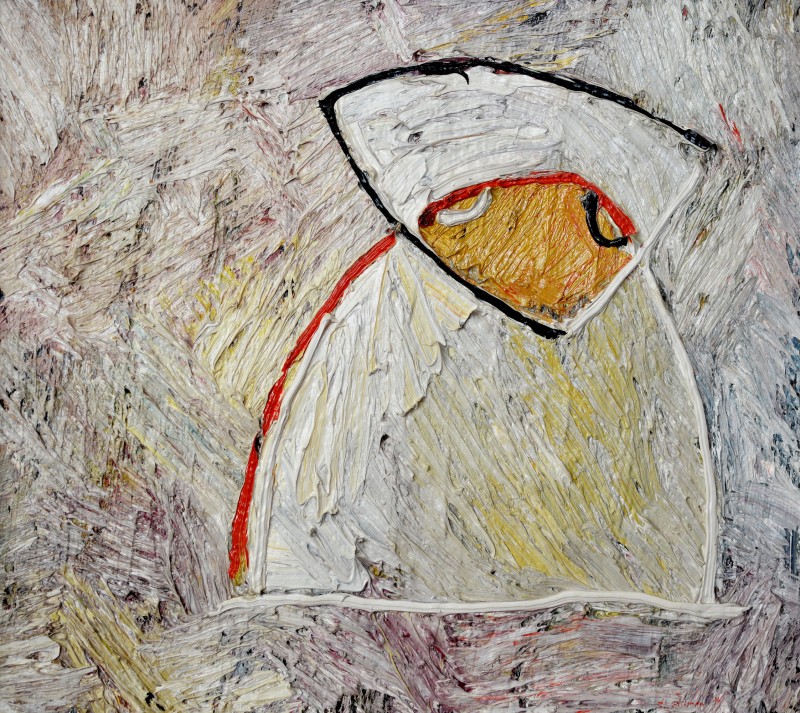 "Nude" by Anatol Ghimpu, 1994, 400x450мм, oil on canvas