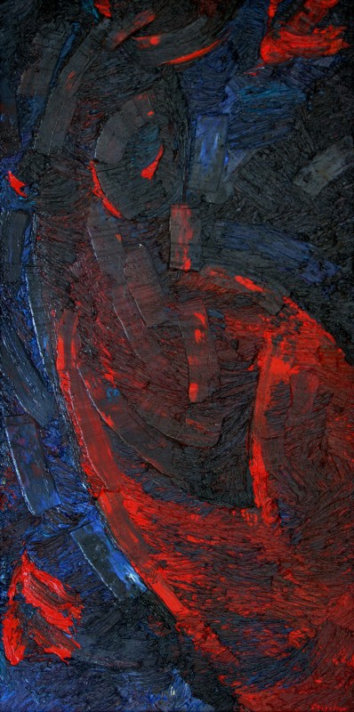 "Композиция. Обнаженка. Продолжительный" by Александра Cлапатиуc, 600x300mm, масло / холст