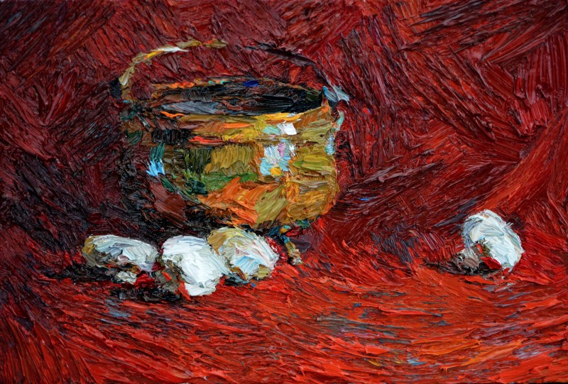 "Живопись. Этюд. Продолжительный" by Едуард Леаху, 250x300mm, масло / холст