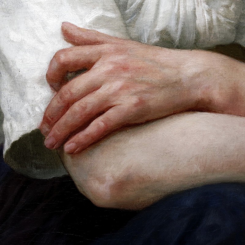 "Painting. Gypsum, head, hands, feet" by William-Adolphe Bouguereau