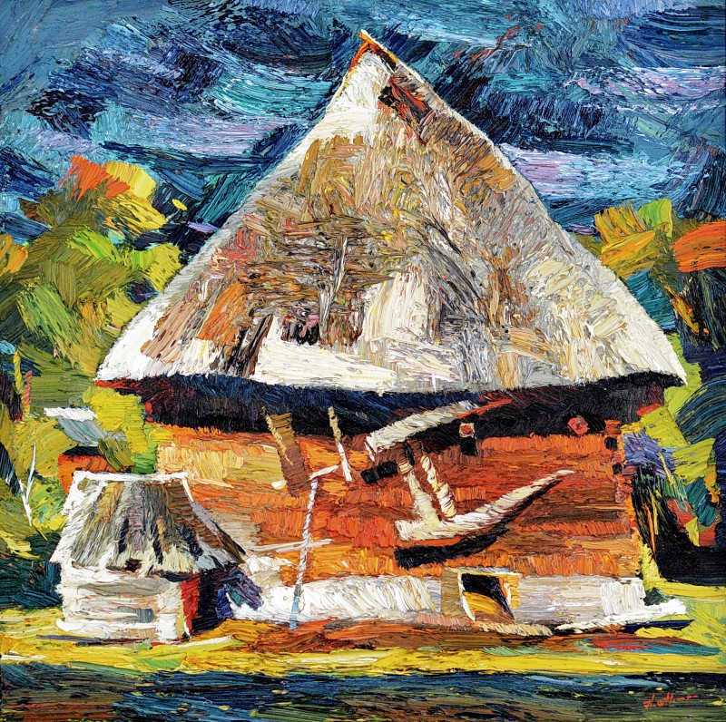 "Etude" by Anatol Ghimpu, 2004, 520x520mm, oil on canvas