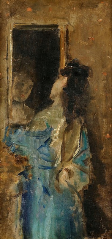 "Pictură. Figură / semifigură" by Alfred Stevens