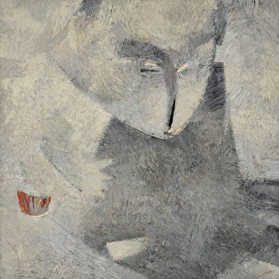 "Portrait" by Anatol Ghimpu, 2000, 680x680mm, oil on canvas