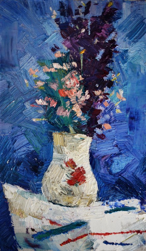 "Flori" by Vlada Cibuc, 2016, 520x300mm, ulei pe pânză