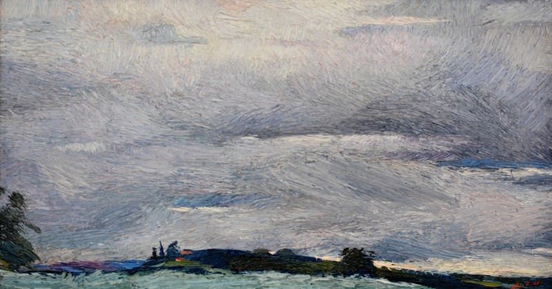 "Etude" by Anatol Ghimpu, 1998, 320x600mm, oil on canvas