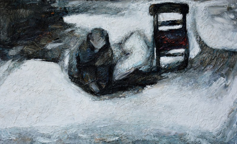 "Lucrarea de diplomă „Stare’’" by Lia Aminov, 2005, 680x1100mm, oil on canvas