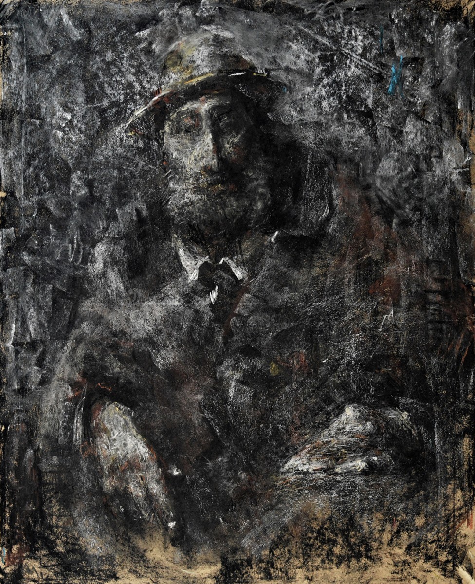 "Crochiu. Semifigură" by Cristina Demian, 2015, 500x400mm, Russian sauce on paper