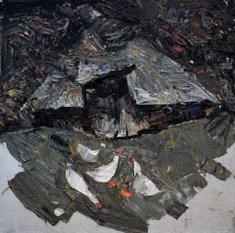 "Motiv. Sibiu" by Diana Rumeghea, 2019, 300x300mm, ulei pe pânză