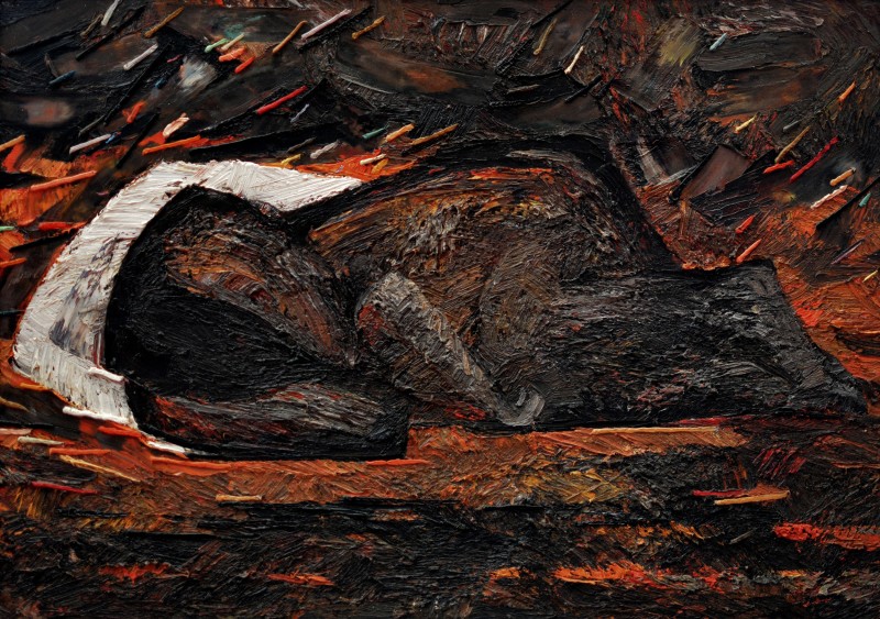 "Сон (Dream)" by Anatol Ghimpu, 2006, 680x950mm, oil on canvas