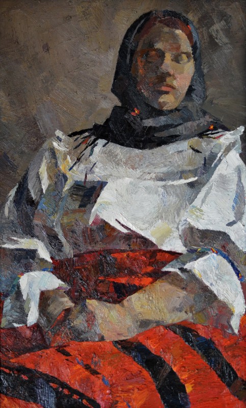 "Живопись. Фигура / полуфигура. Продолжительный" by Ниcолета Дериволcов, 680x520mm, масло / холст