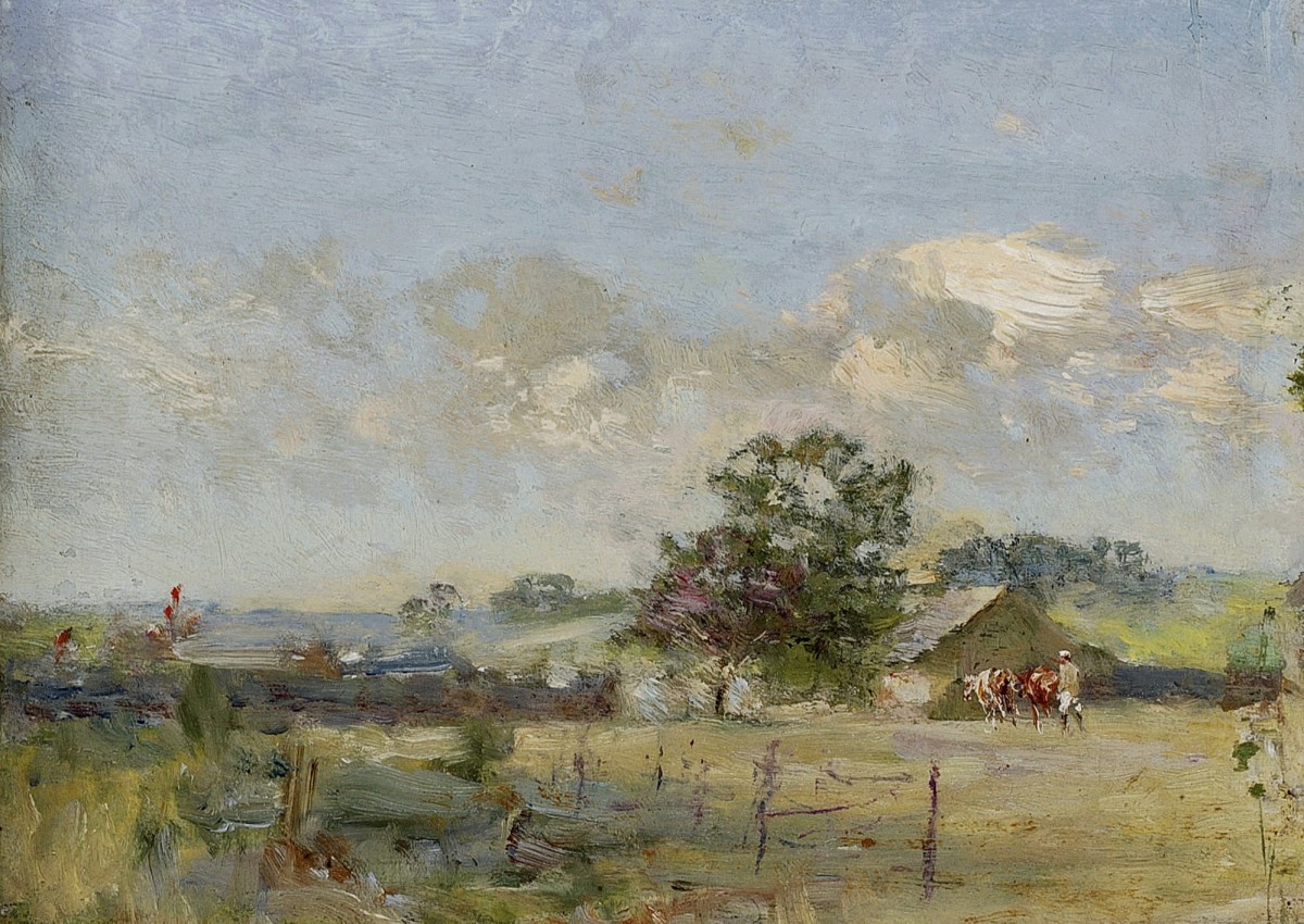 "Painting. Landscape" by Ivan Pavlovich Pokhitonov