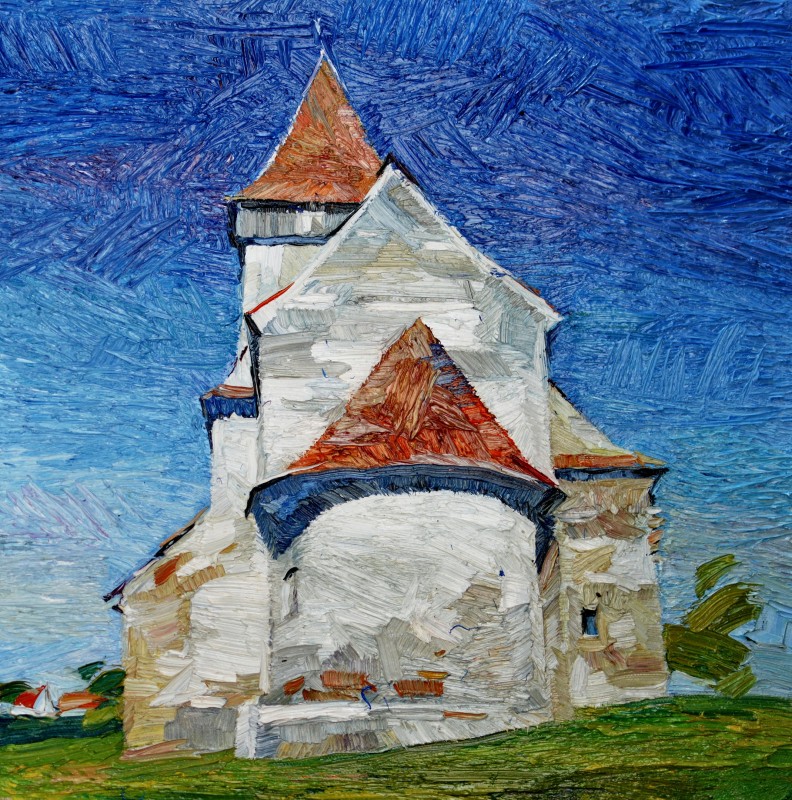"Painting. Pleinair. Pleinair romania" by Natalia Fostica, oil on canvas