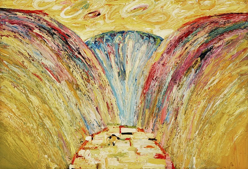 "Vatra Dornei" by Anatol Ghimpu, 1992, 500x730mm, oil on canvas