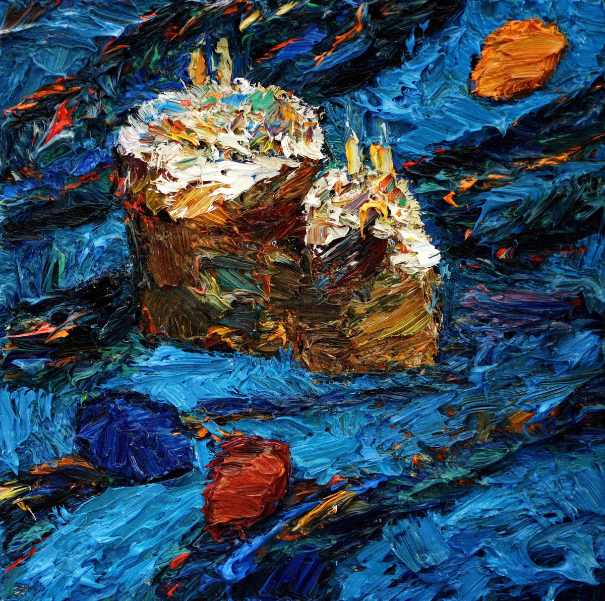 "Natură statică de Paști" by Влада Cибуc, 2017, 200x200mm, масло / холст