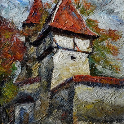 "Painting. Pleinair. Long term" by Alexandra Clapatiuc, 680x520mm, oil on canvas