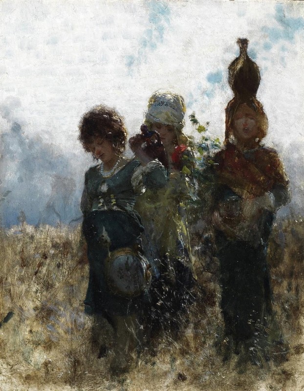 "Compoziție. Oameni" by Francesco Paolo Michetti